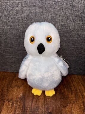 Plush White Snowy Owl Stuffed Animal - Soft Bird Toy